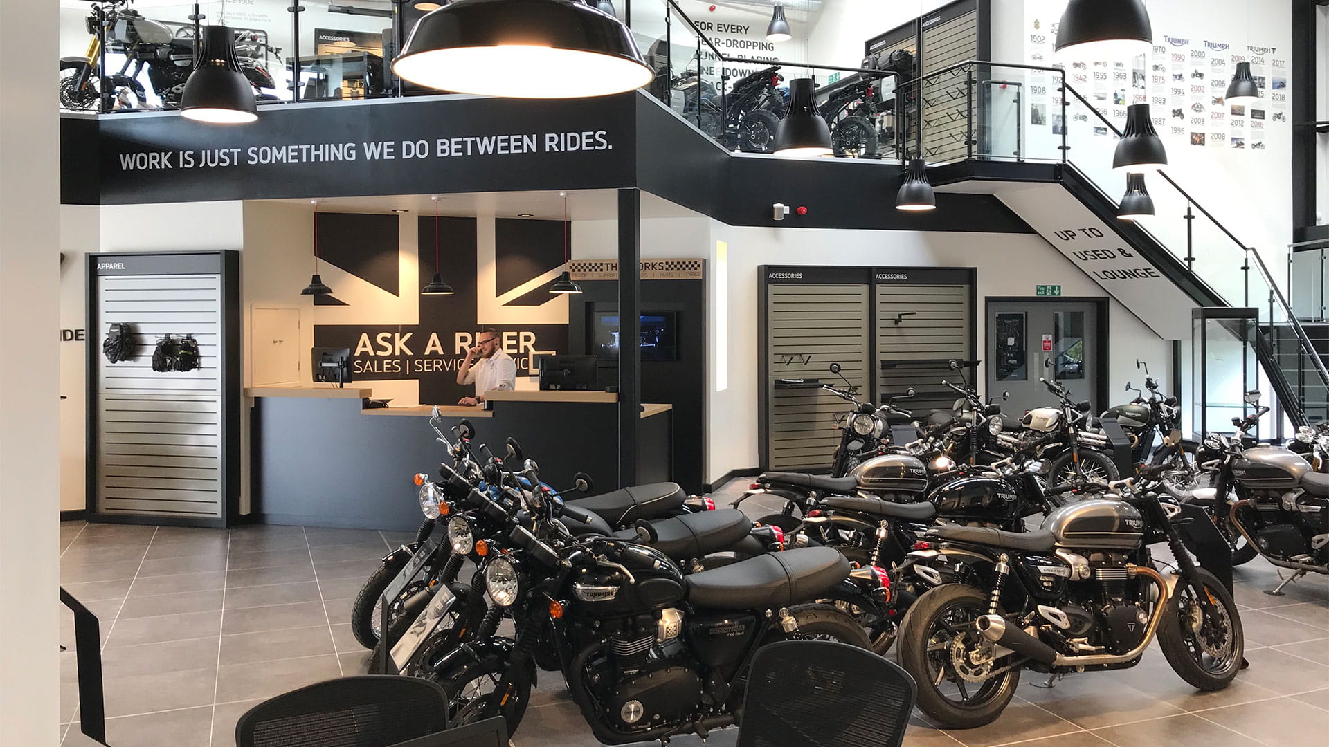 Triumph shop motorcycle shop